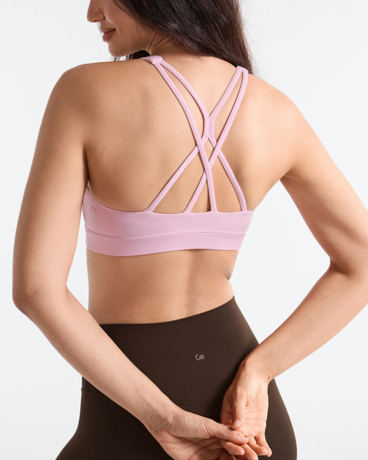 Cross Back Strappy Yoga Bra