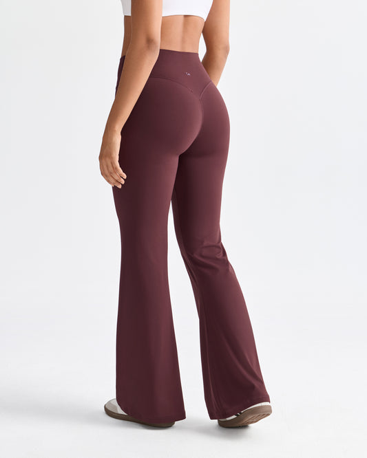 No Front Seam Hidden Scrunch Butt Flare Leggings 31.5"