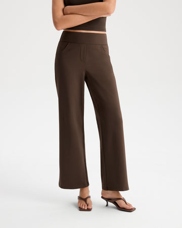 High Waist Flex Straight-Leg Pants