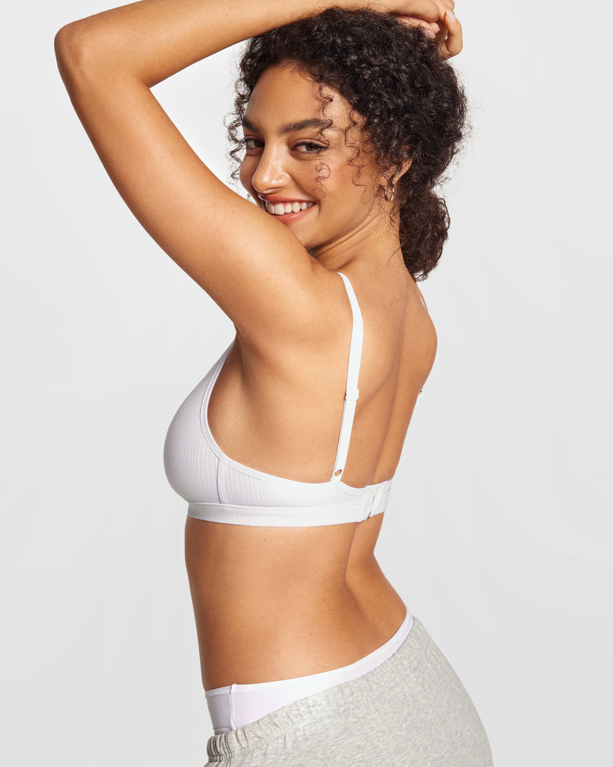 V-Neck Wireless unpadded Bralette White