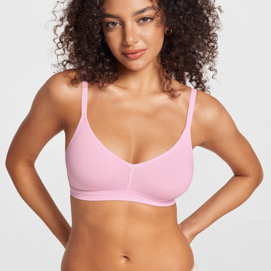 V-Neck Wireless unpadded Bralette Sweet Pink