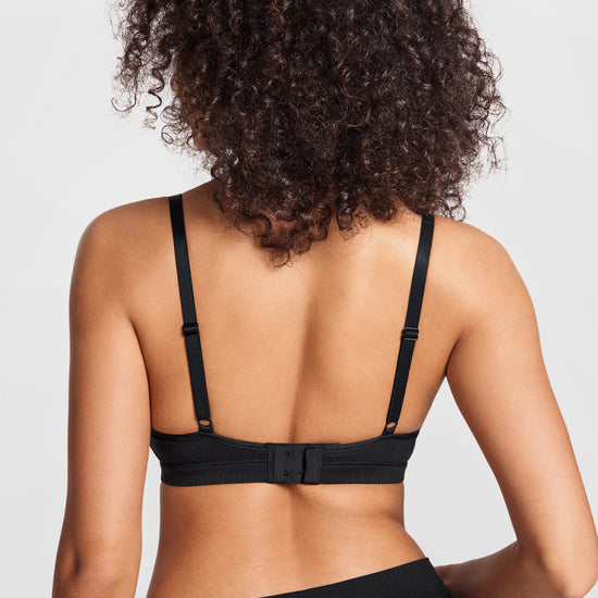 V-Neck Wireless unpadded Bralette Black