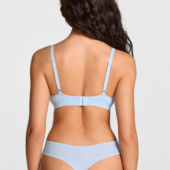 V-Neck Wireless unpadded Bralette Light Glacier