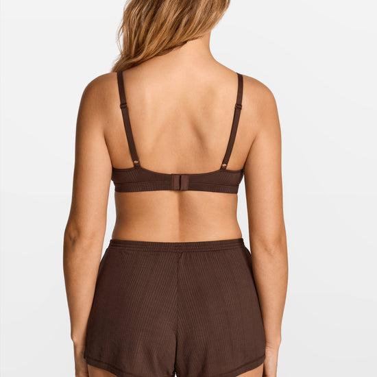 V-Neck Wireless unpadded Bralette Hazelnut