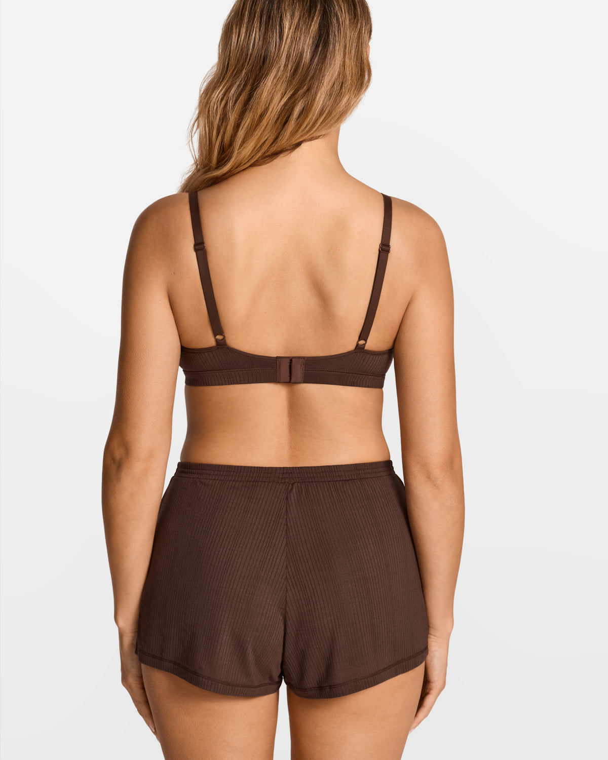 V-Neck Wireless unpadded Bralette Hazelnut