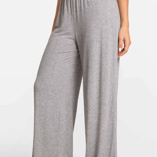 SOULVOR Wide Leg Casual Pants Moon Heather Grey