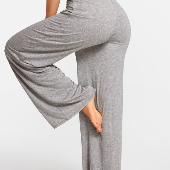 SOULVOR Wide Leg Casual Pants Moon Heather Grey