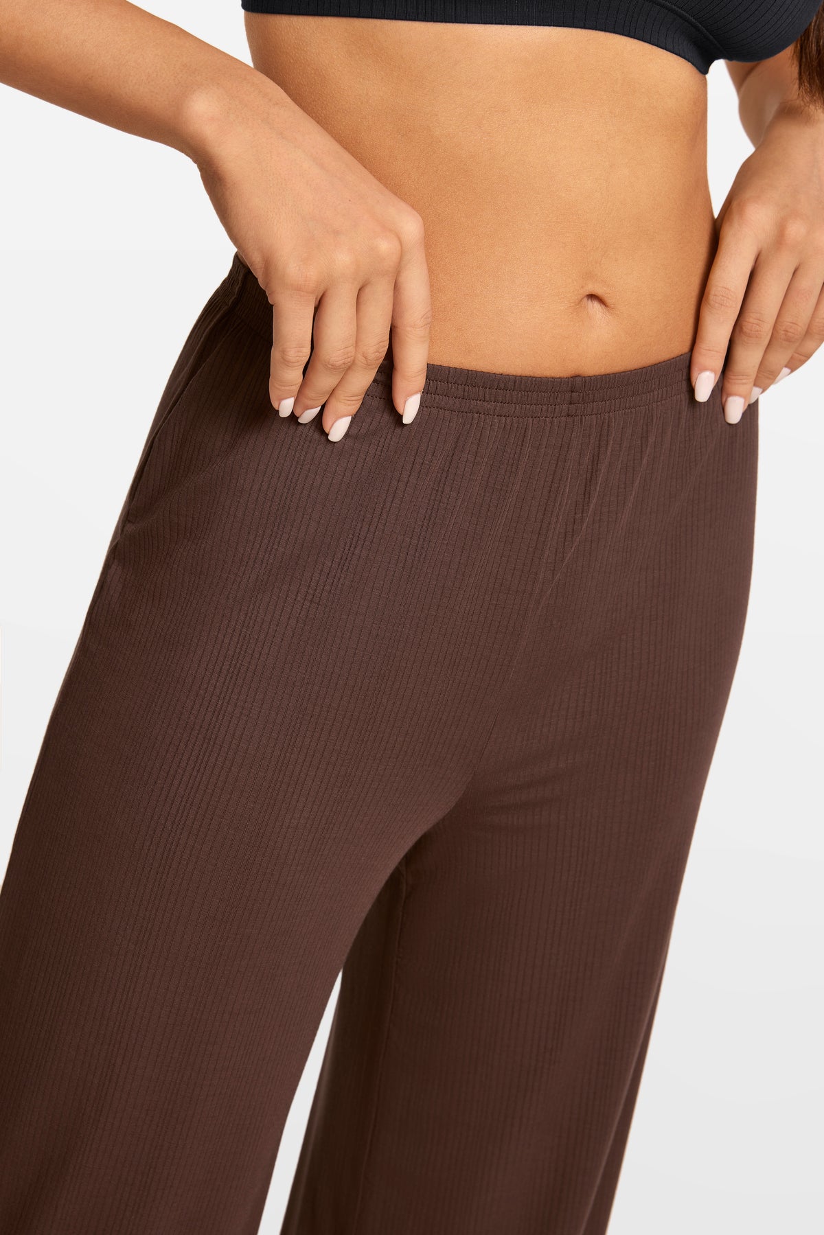 SOULVOR Wide Leg Casual Pants Hazelnut