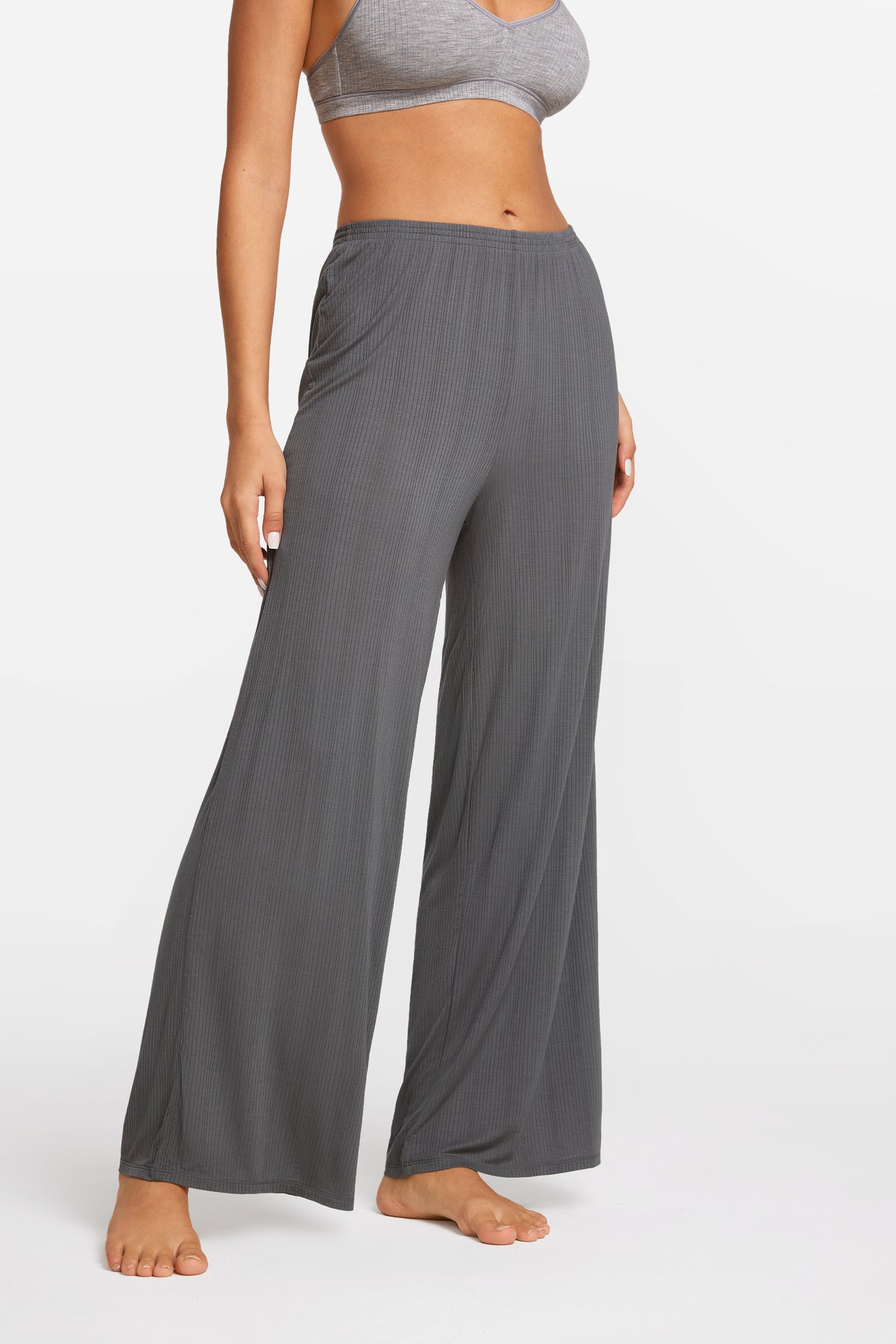 SOULVOR Wide Leg Casual Pants Twilight Gray