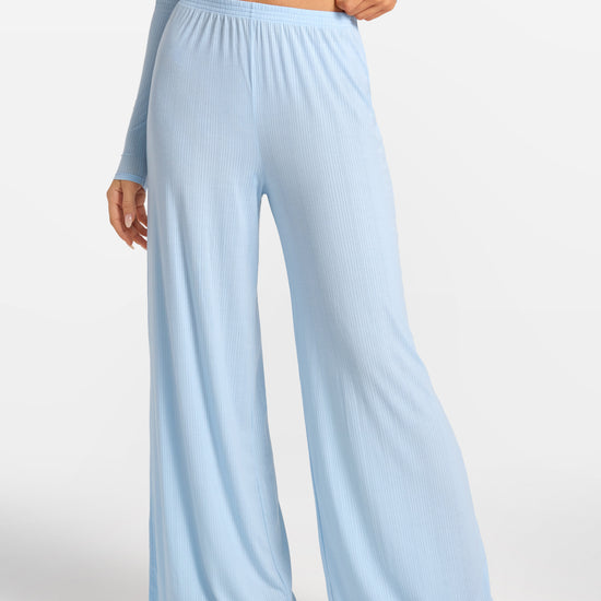 SOULVOR Wide Leg Casual Pants Light Glacier