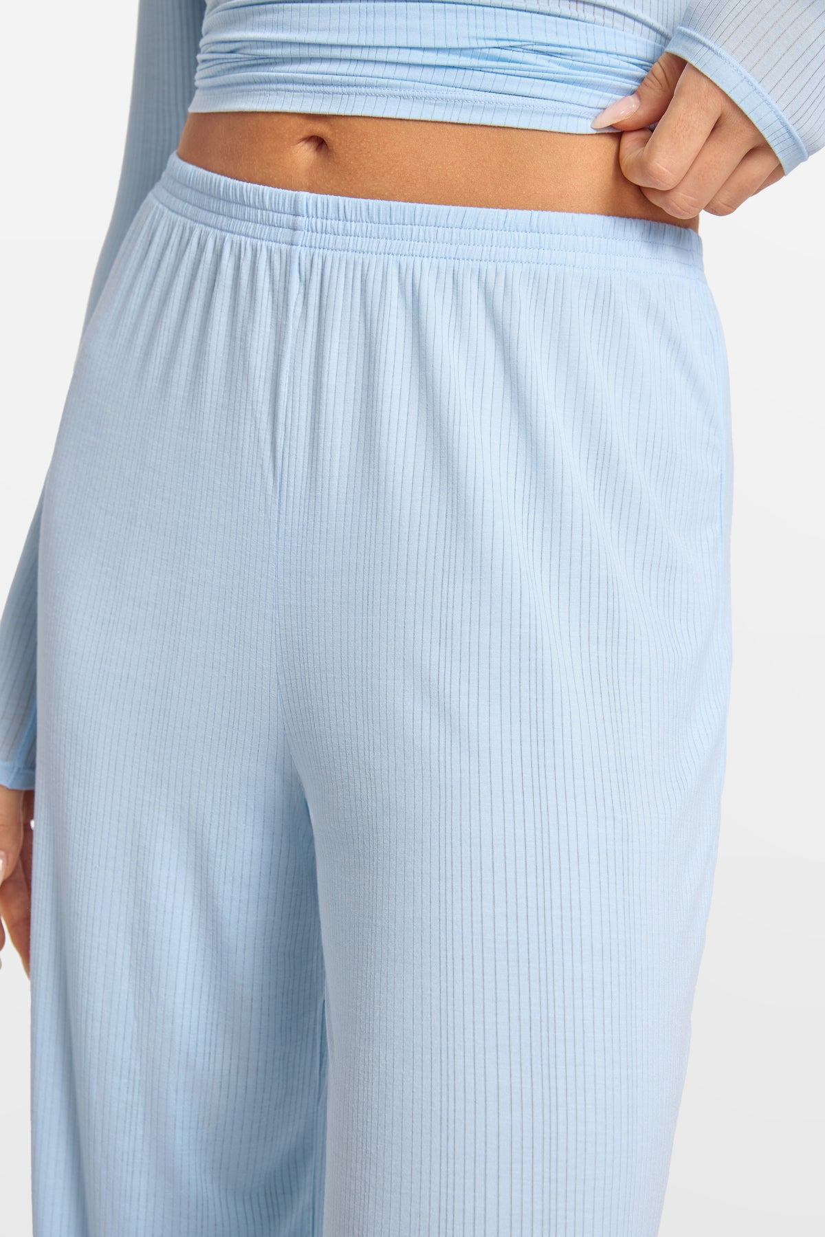 SOULVOR Wide Leg Casual Pants Light Glacier
