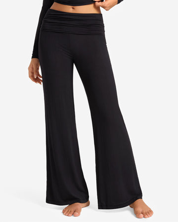 Fold-Over Straight Leg Lounge Pants