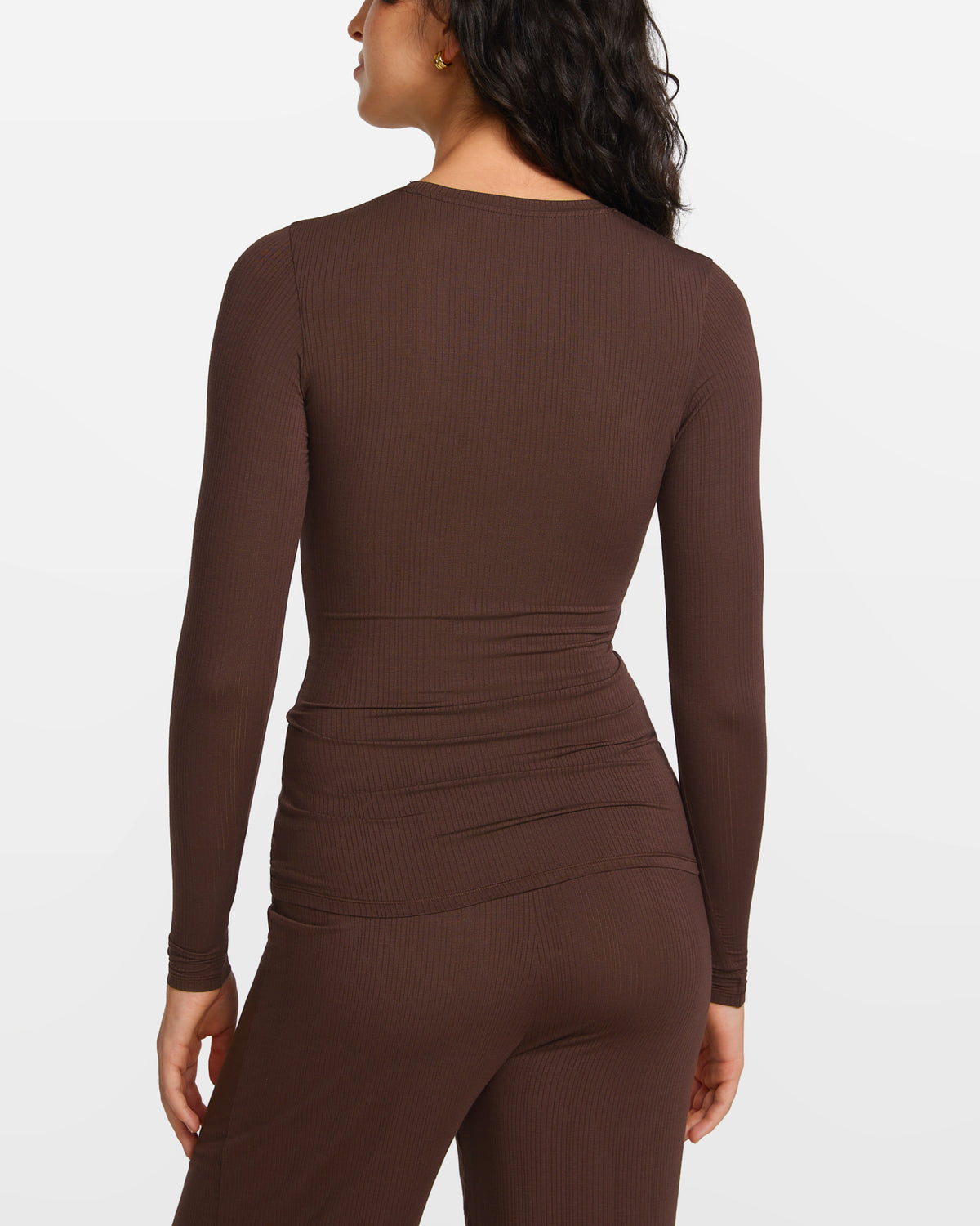 SOULVOR Long Sleeve Crew Neck T-Shirt Hazelnut