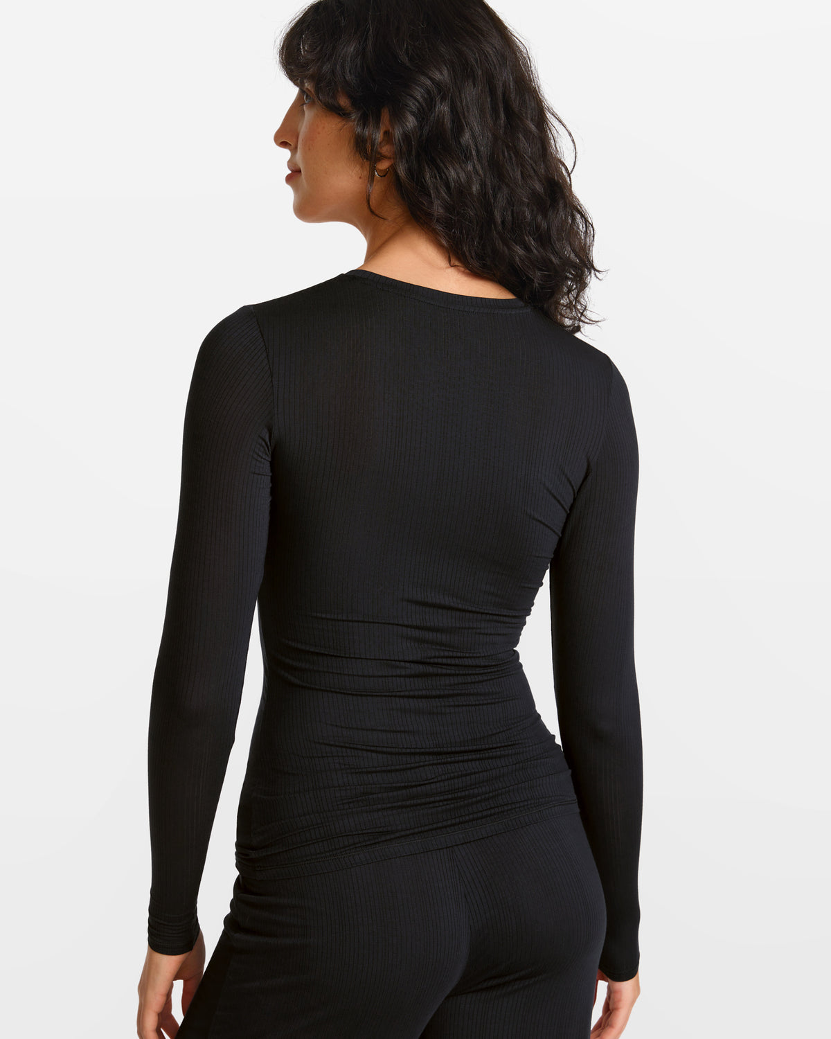 SOULVOR Long Sleeve Crew Neck T-Shirt Black